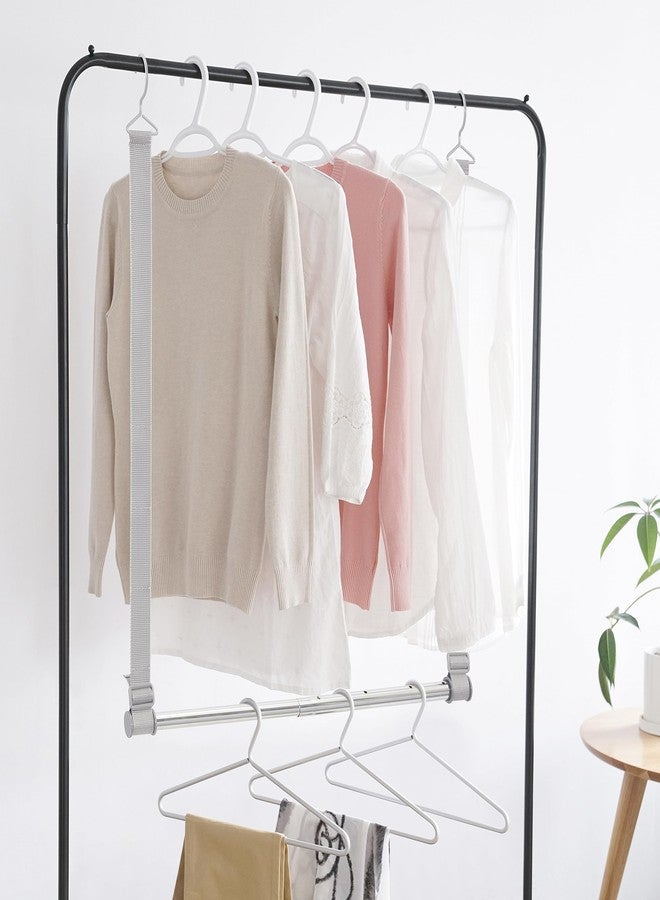 STORAGE MANIAC Hanging Closet Rod, Adjustable Width and Height Closet Hanging Organizer, Space-Saving Clothes Hanging Bar, Closet Extender Hanging Rod Double Closet Hanging Rod, 1 Pack Webbing - Image 5